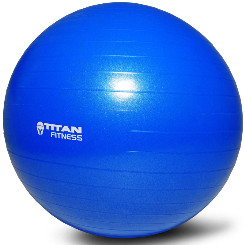 Scratch and Dent, 65cm Anti Burst Yoga Stability Exercise Ball w/ Pump Blue