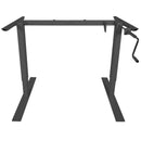 Scratch and Dent - Black Hand Crank Adjustable Sit to Stand S5 Desk Frame - FINAL SALE