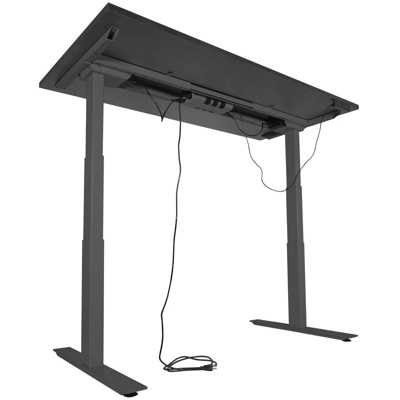 A6 Adjustable Sit To Stand Desk 24"- 50" W/ Black 60" X 30" Top