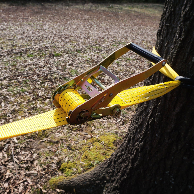 Scratch and Dent - 50' Slackline Kit w/ Hook & Ratchet Closer - FINAL SALE