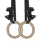 Scratch and Dent - 28mm Wood Olympic Gymnastic Rings - 1.5" W Heavy Duty Thick Straps & Buckle - FINAL SALE