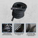 Scratch and Dent - 30' x 1.5" Battle Rope Black Poly Dacron - FINAL SALE