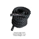 Black Poly Dacron Battle Ropes