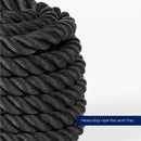 Scratch and Dent - 40' x 1.5" Battle Rope Black Poly Dacron - FINAL SALE