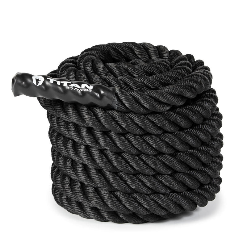 Black Poly Dacron Battle Ropes - Battle Rope Length: 50 FT - Battle Rope Thickness: 1.5" | 50 FT / 1.5"