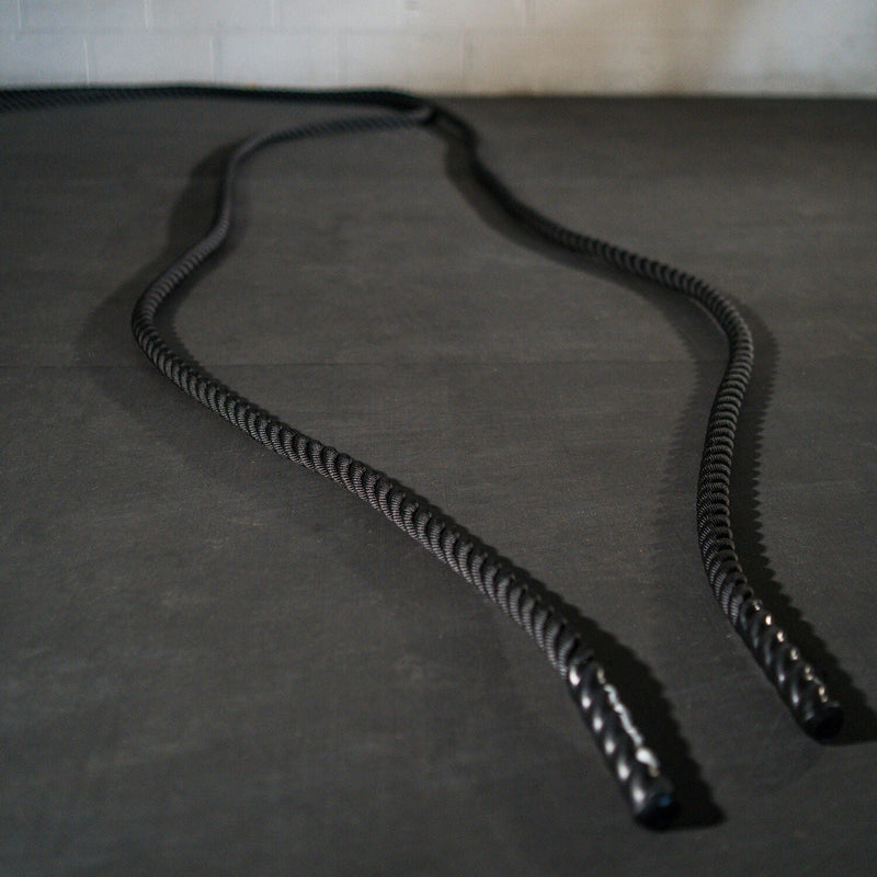 Scratch and Dent - 40' x 2" Battle Rope Black Poly Dacron - FINAL SALE