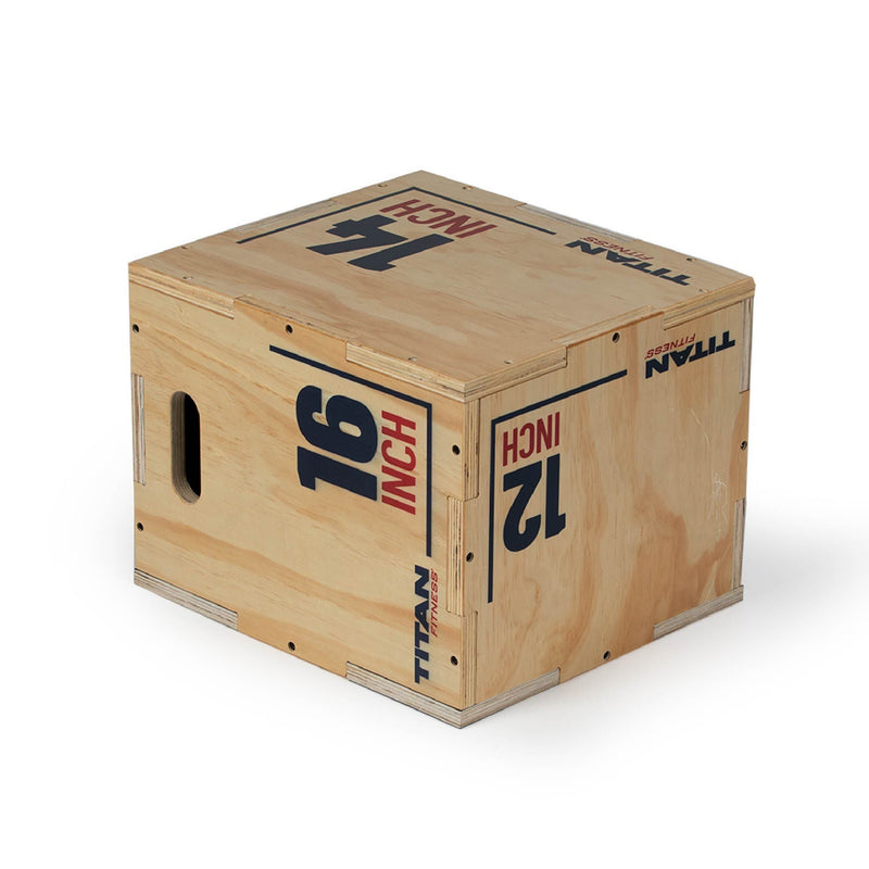 Scratch and Dent, Youth 3-in-1 Wooden Plyometric Box – 12" x 14" x 16"