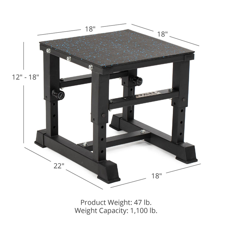 Scratch and Dent, 18" Adjustable Plyometric Box