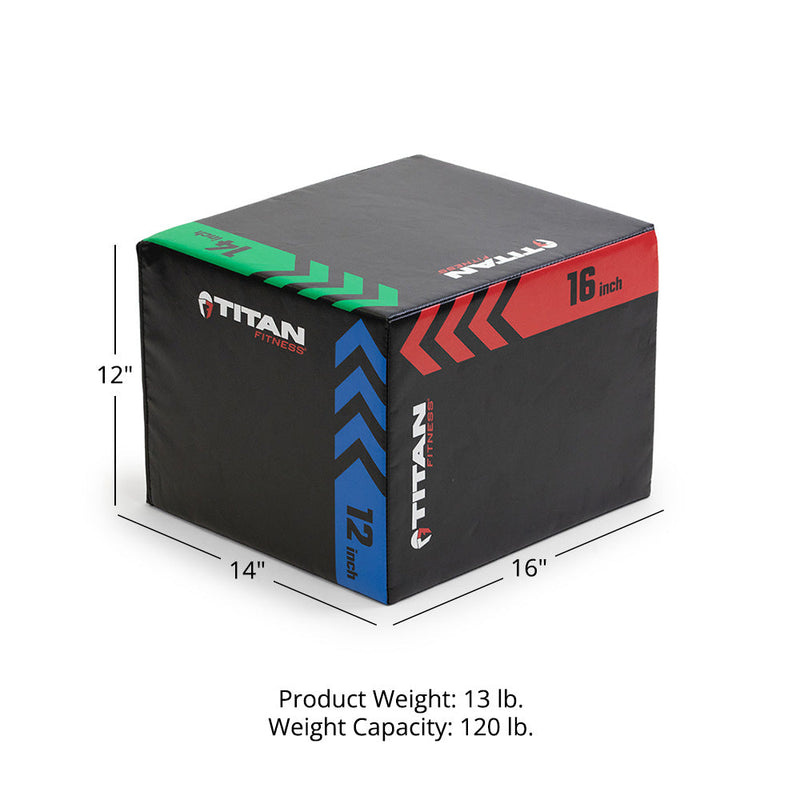 Youth 3-In-1 Heavy Foam Plyo Box – 12" x 14" x 16"