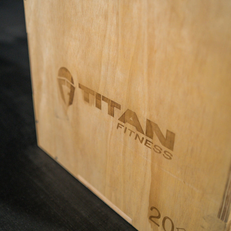 Scratch and Dent - Titan Fitness 16" 20" 24" Wood Plyometric Box HD Plyo Box Jump Exercise Training - FINAL SALE