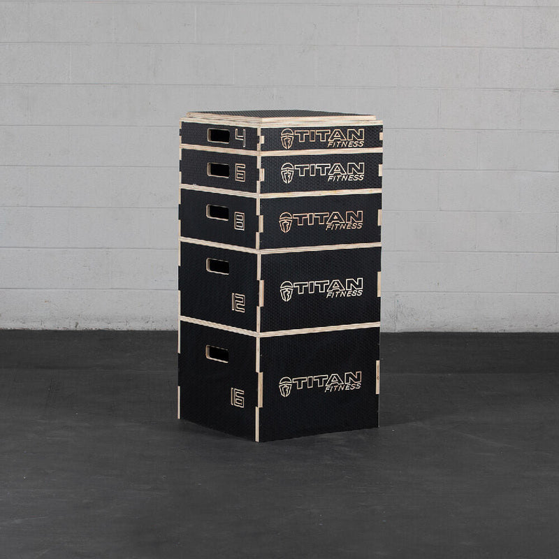 Stackable Wooden Plyo Boxes