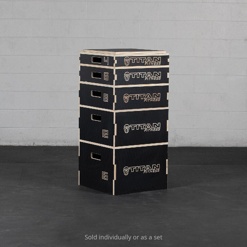 Scratch and Dent, 4" Stackable Wooden Plyo Box