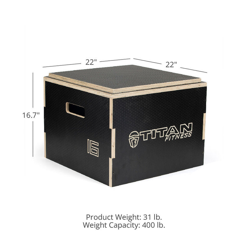 Scratch and Dent, 16" Stackable Wooden Plyo Box