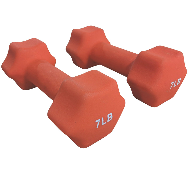 Scratch and Dent, Neoprene Light Weight Dumbbell Set - 5, 6, 7 LB