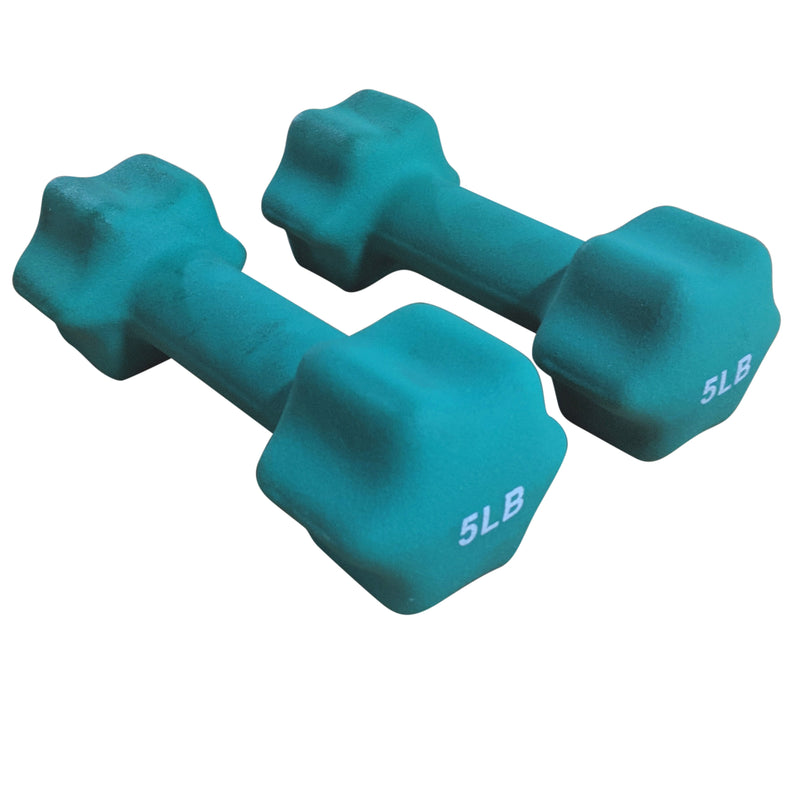 Scratch and Dent, Neoprene Light Weight Dumbbell Set - 5, 6, 7 LB