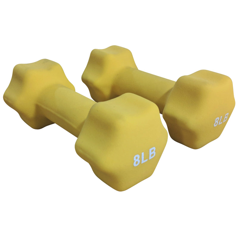 Scratch and Dent, Neoprene Light Weight Dumbbell Set - 8, 9, 10 LB