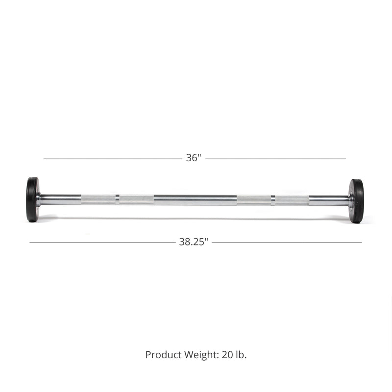 Scratch and Dent - Rubber Fixed Barbell | Straight | 20 LB - FINAL SALE