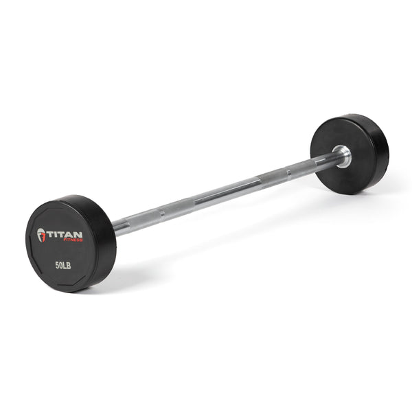 Scratch and Dent - Rubber Fixed Barbell | Straight | 50 LB - FINAL SALE