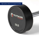 Scratch and Dent - 50 LB Straight Rubber Fixed Barbell - FINAL SALE