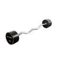 110 LB EZ Curl Rubber Fixed Barbell