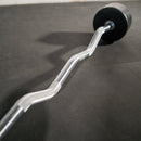 Scratch and Dent, Rubber Fixed Barbell | EZ Curl | 110 LB