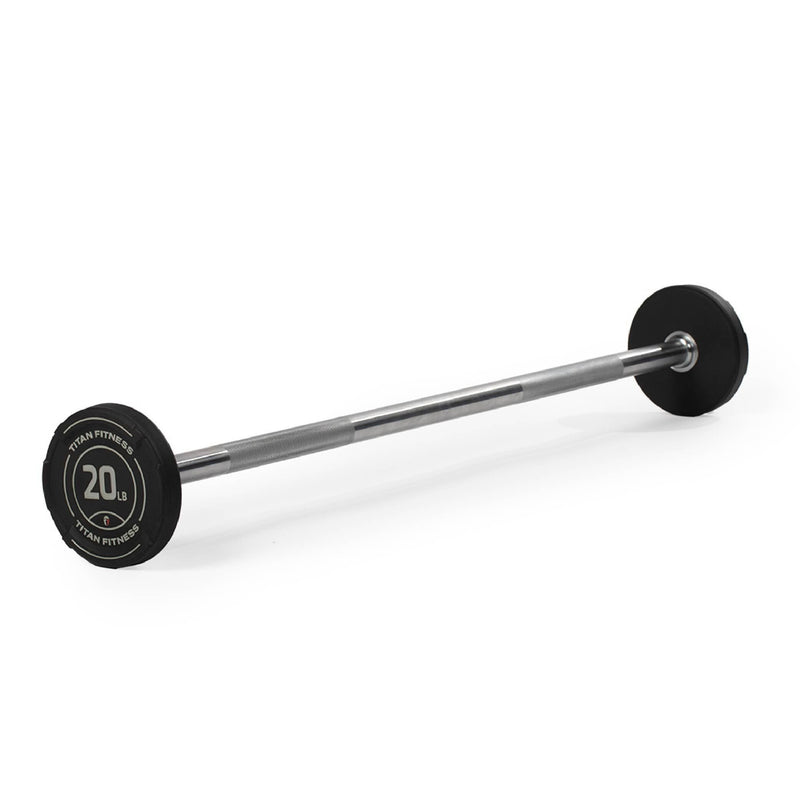 Scratch and Dent, 20 LB Straight Fixed Rubber Barbell