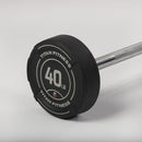 Scratch and Dent, 40 LB Straight Fixed Rubber Barbell