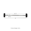 Scratch and Dent, 40 LB Straight Fixed Rubber Barbell