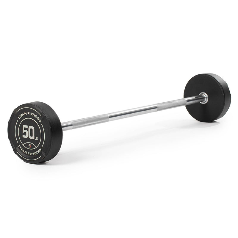 Scratch and Dent, 50 LB Straight Fixed Urethane Barbell