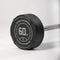 Scratch and Dent, 60 LB Straight Fixed Rubber Barbell