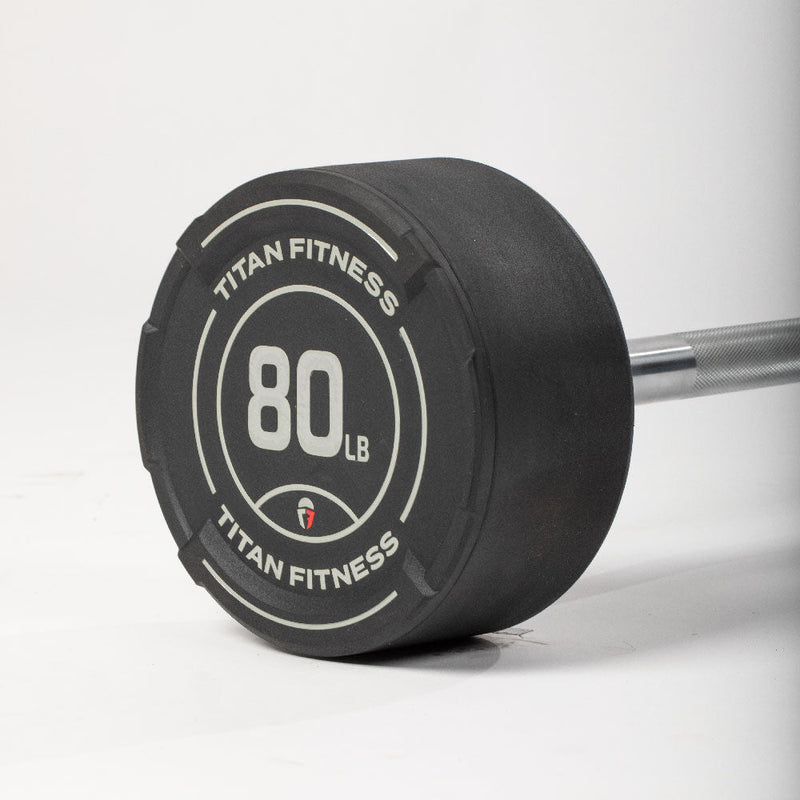 80 LB Straight Fixed Urethane Barbell