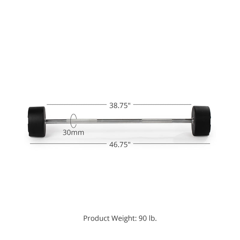 90 LB Straight Fixed Urethane Barbell