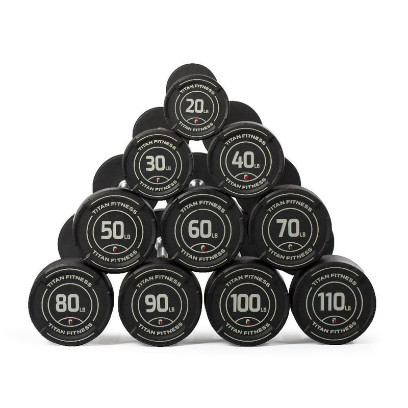 20 LB – 110 LB Straight Fixed Urethane Barbells