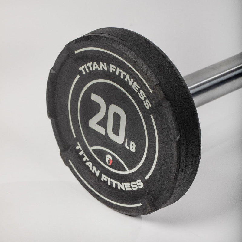 20 LB EZ Curl Fixed Urethane Barbell