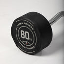 80 LB EZ Curl Fixed Urethane Barbell