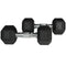 Scratch and Dent - Pair of 15 lb Black Rubber Coated Hex Dumbbells - FINAL SALE