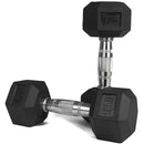 15 LB Rubber Hex Dumbbells