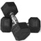 20 LB Rubber Hex Dumbbells