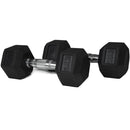 20 LB Rubber Hex Dumbbells