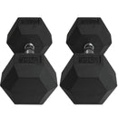 35 LB Rubber Hex Dumbbells