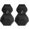 35 LB Rubber Hex Dumbbells