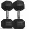 40 LB Rubber Hex Dumbbells