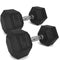 45 LB Rubber Hex Dumbbells