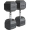 60 LB Rubber Hex Dumbbells