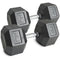 85 LB Rubber Hex Dumbbells