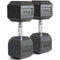 85 LB Rubber Hex Dumbbells