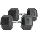 90 LB Rubber Hex Dumbbells