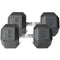 95 LB Rubber Hex Dumbbells