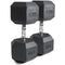 95 LB Rubber Hex Dumbbells