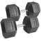 100 LB Rubber Hex Dumbbells